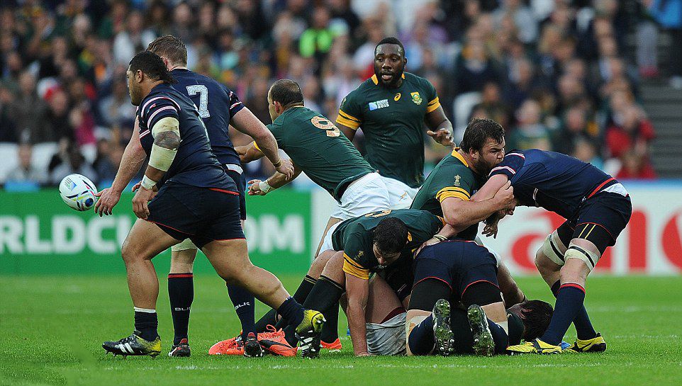 Ilustrasi pertandingan rugby. Copyright: © INTERNET